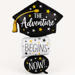 Graduation Adventure Metallic Balloon Stacker
