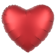 Satin Sangria Heart Foil Balloon - 18-Inch