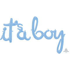 Pastel Blue "It's a Boy" Foil Balloon