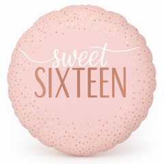 Sweet Sixteen Blush Mylar Balloon - 18-inch Foil
