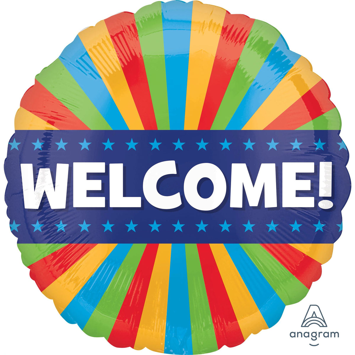 Vibrant Welcome Metallic Mylar Balloon - 18 Inch