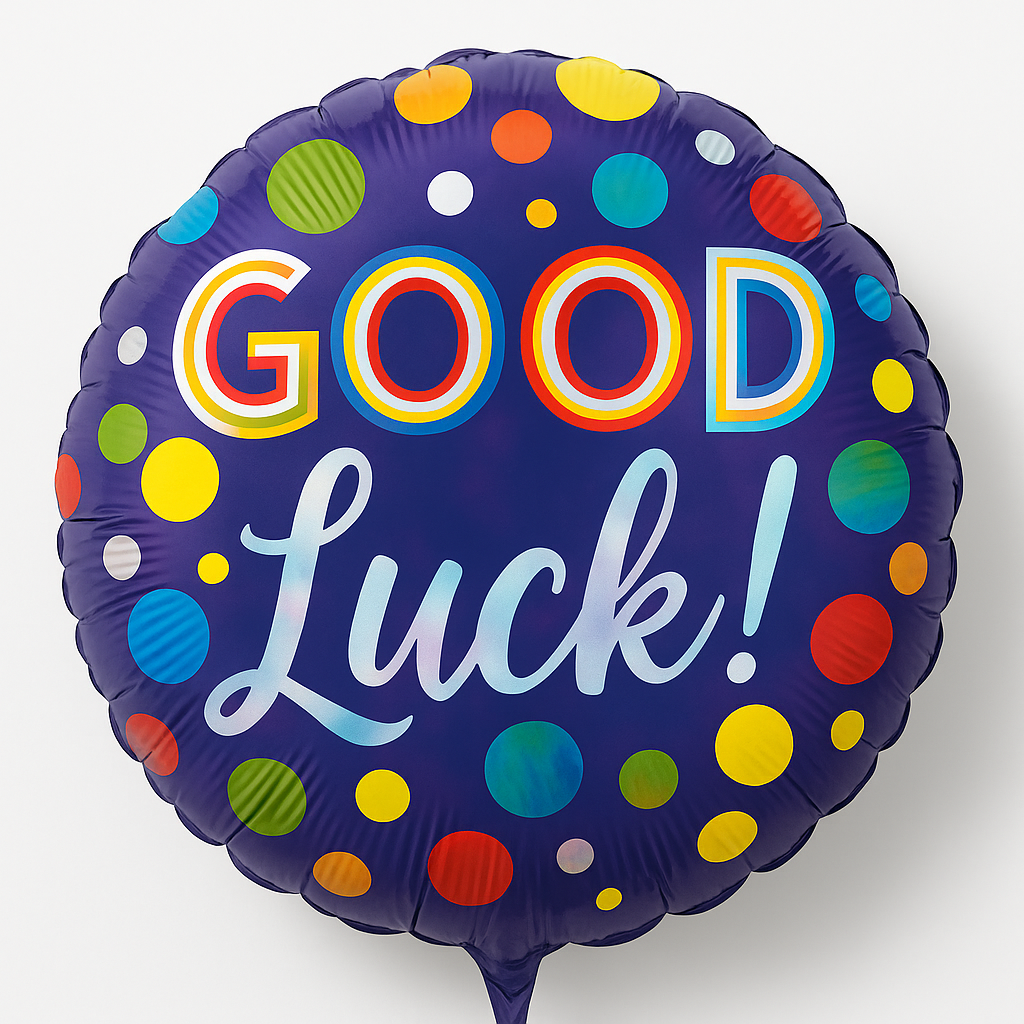 Good Luck Iridescent 18" Foil Balloon