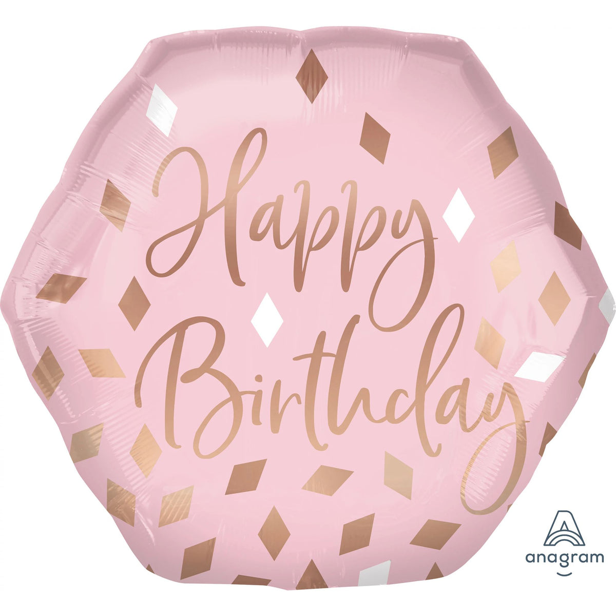 Blush Birthday Balloon Fol Super Shape