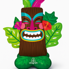 Tiki-Themed Airloonz Metallic Foil Balloon