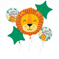 "Get Wild Birthday Foil Balloon Bouquet - 5 Piece Set"
