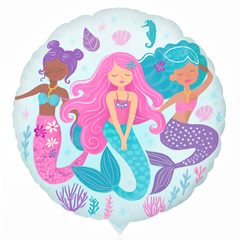 Shimmering Mermaid Metallic Balloon - 18-inch Mylar