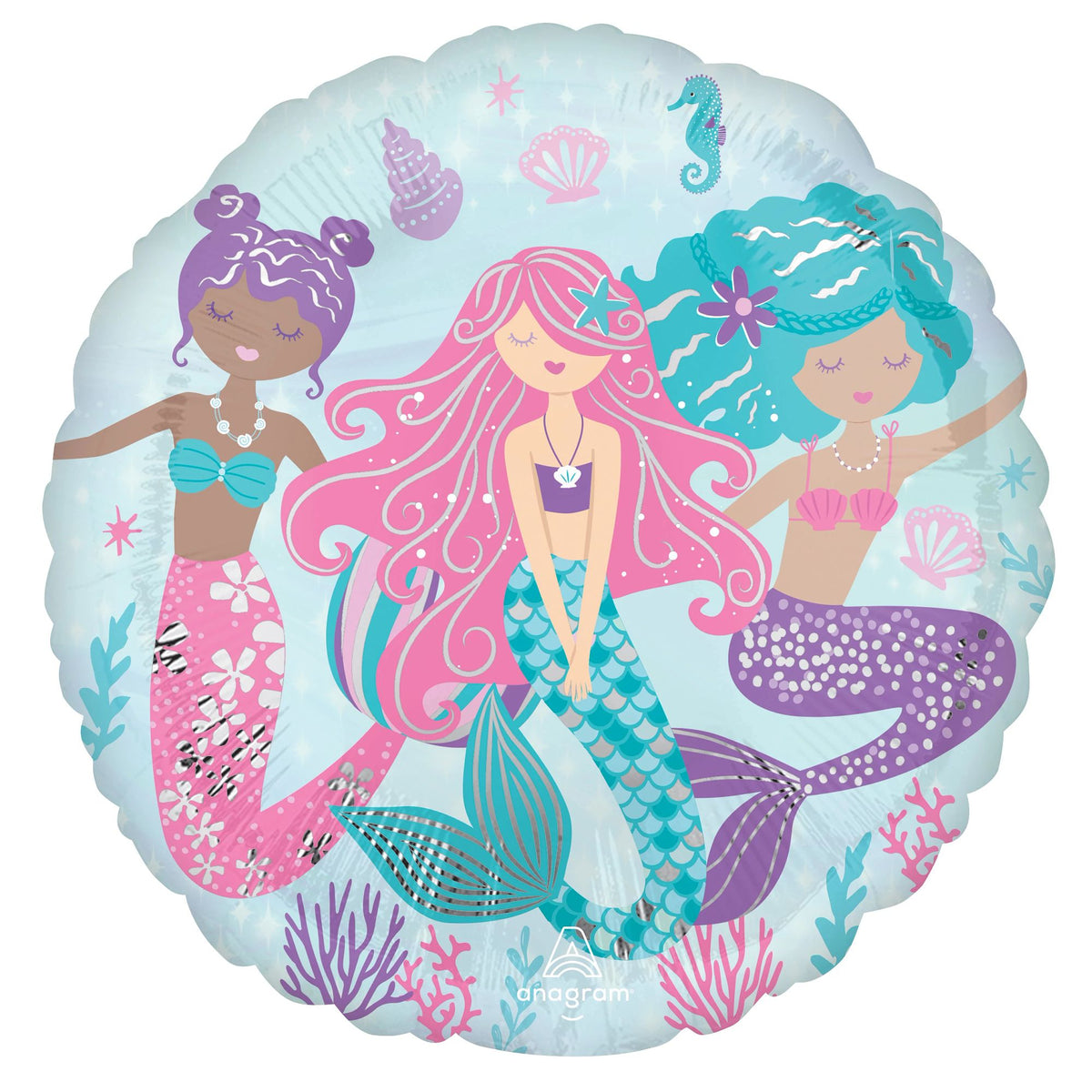 Shimmering Mermaid Foil Balloon - 18-Inch
