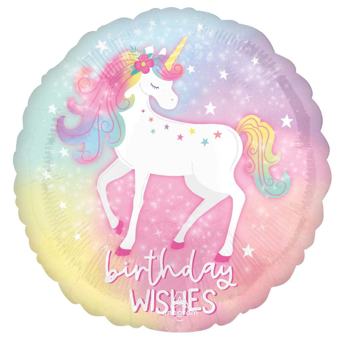 Enchanted Unicorn Birthday Mylar Balloon - 18"