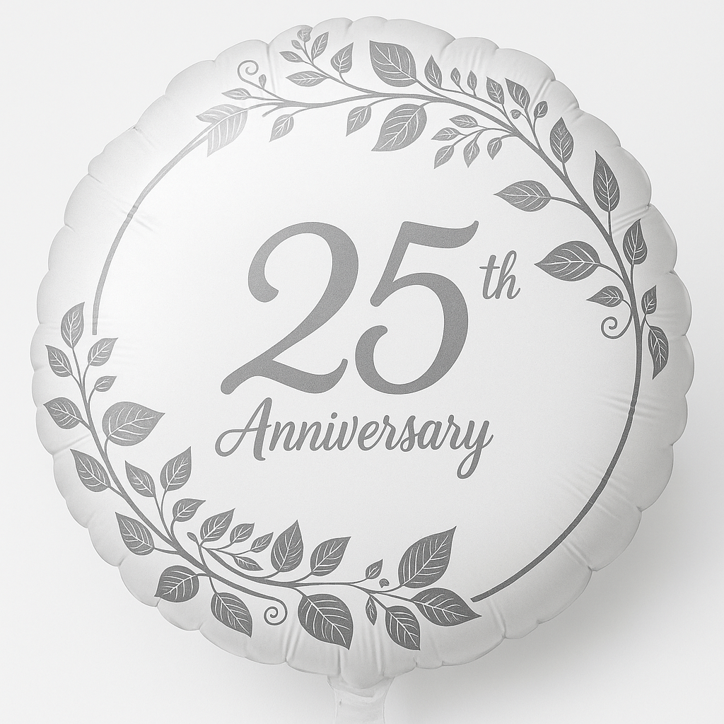 Elegant 25th Anniversary Foil Balloon