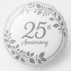 Elegant 25th Anniversary Foil Balloon