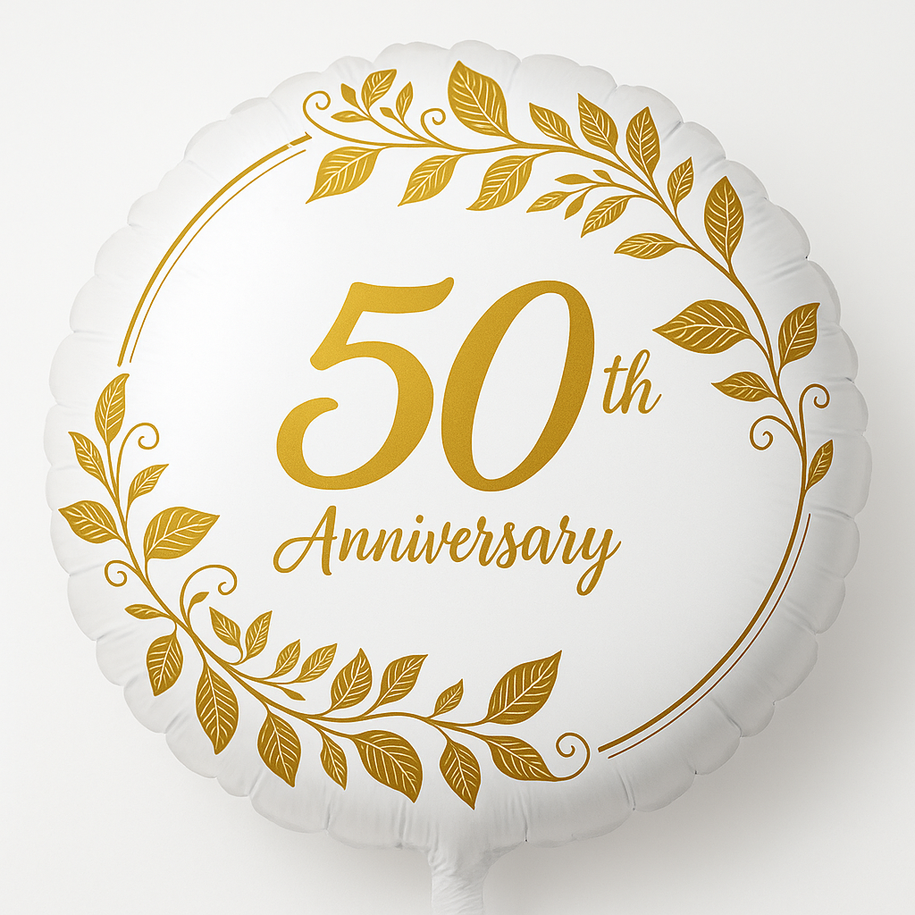 18-Inch Foil Balloon - Happy 50th Anniversary