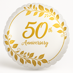 Elegant 50th Anniversary Foil Balloon