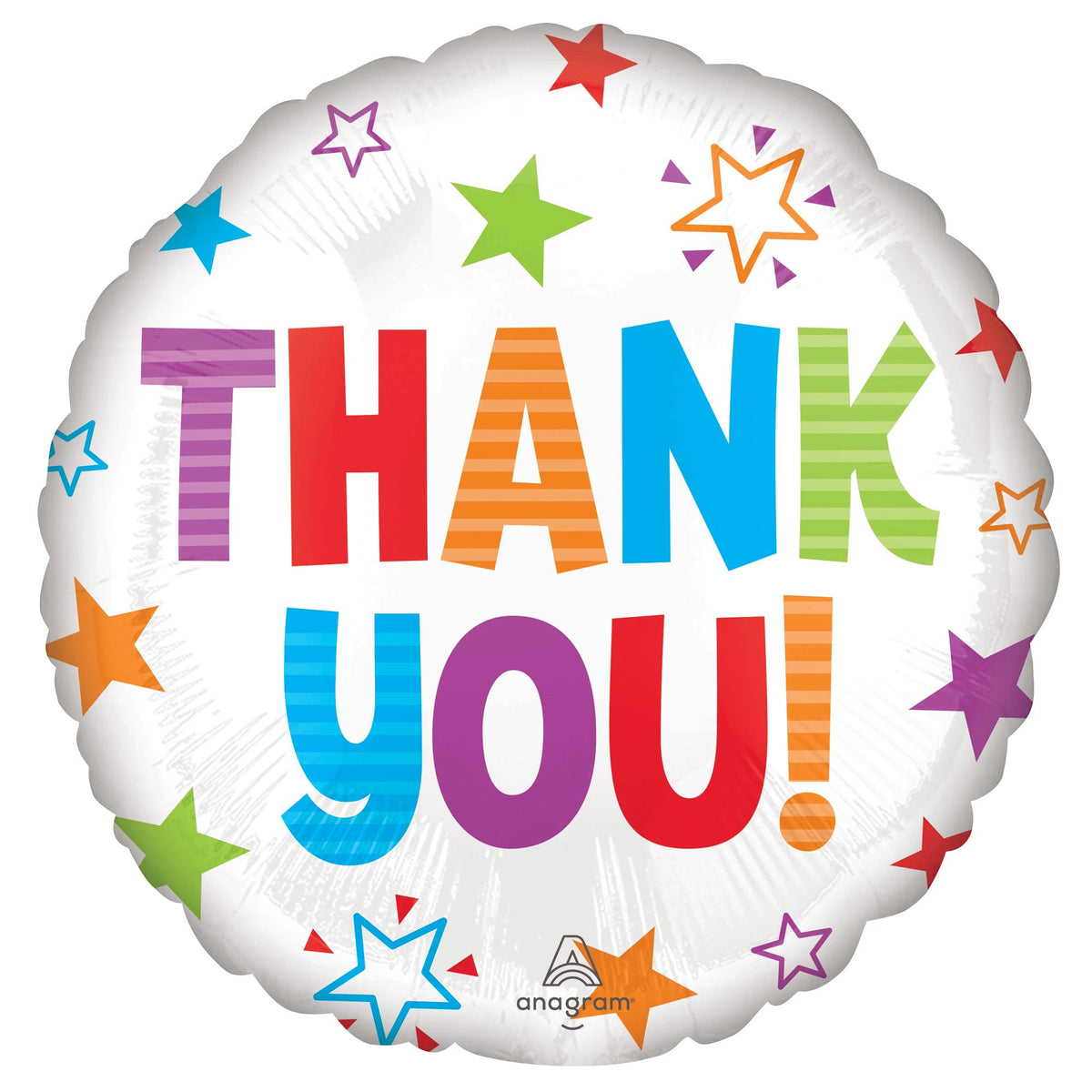 Colorful "Thank You" 18-Inch Mylar Balloon
