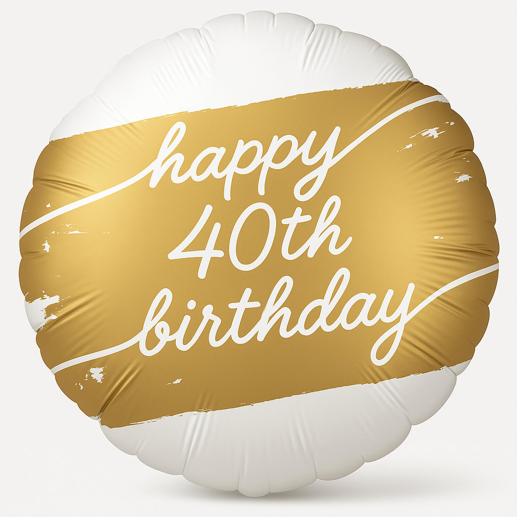 Golden Age 40th Birthday Foil Balloon