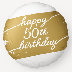 Golden Age 50th Birthday Foil Balloon