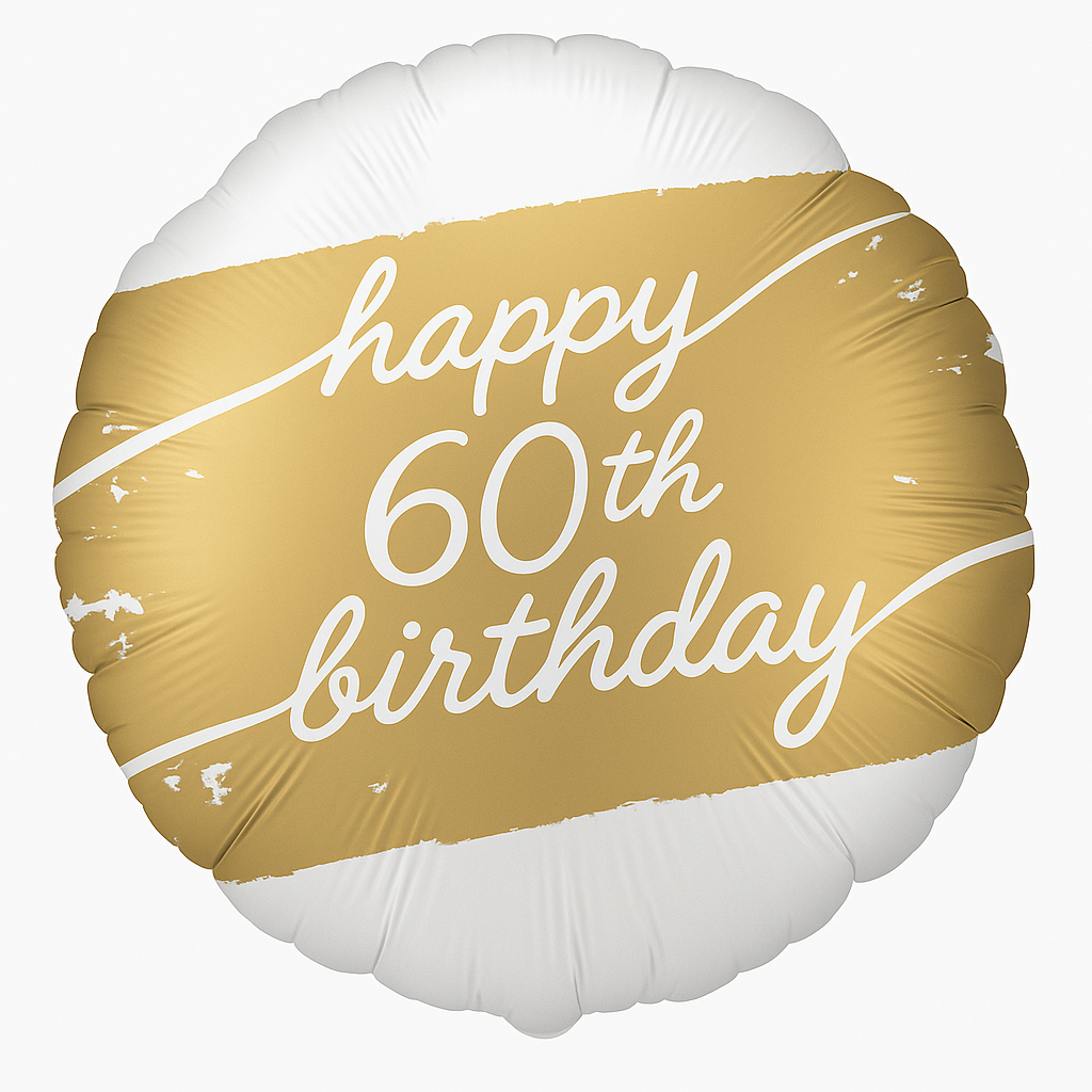Elegant 60th Birthday Gold Foil Balloon