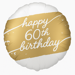 Elegant 60th Birthday Gold Foil Balloon