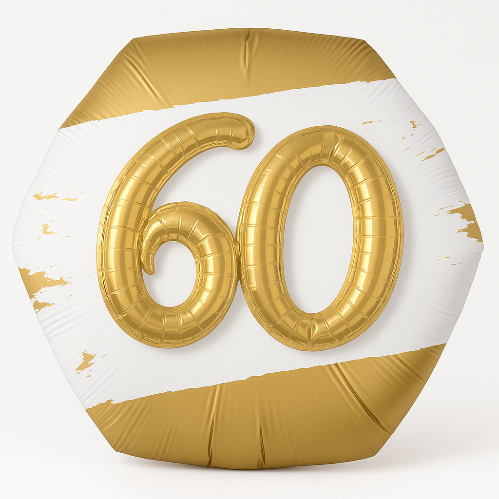 Golden Age 60th Birthday Foil Balloon