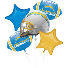 Los Angeles Chargers Metallic Balloon Bouquet