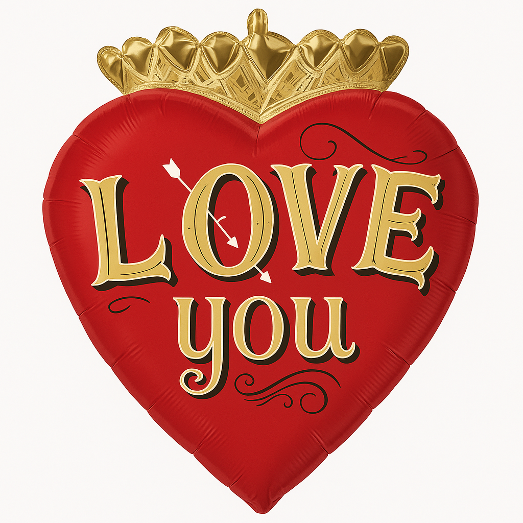 Just My Type Love Heart SuperShape Balloon
