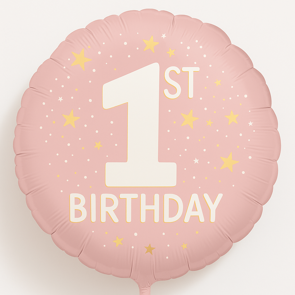 Little Miss 1st Birthday Pink Foil Balloon