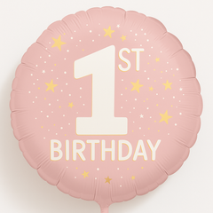 Little Miss 1st Birthday Pink Foil Balloon