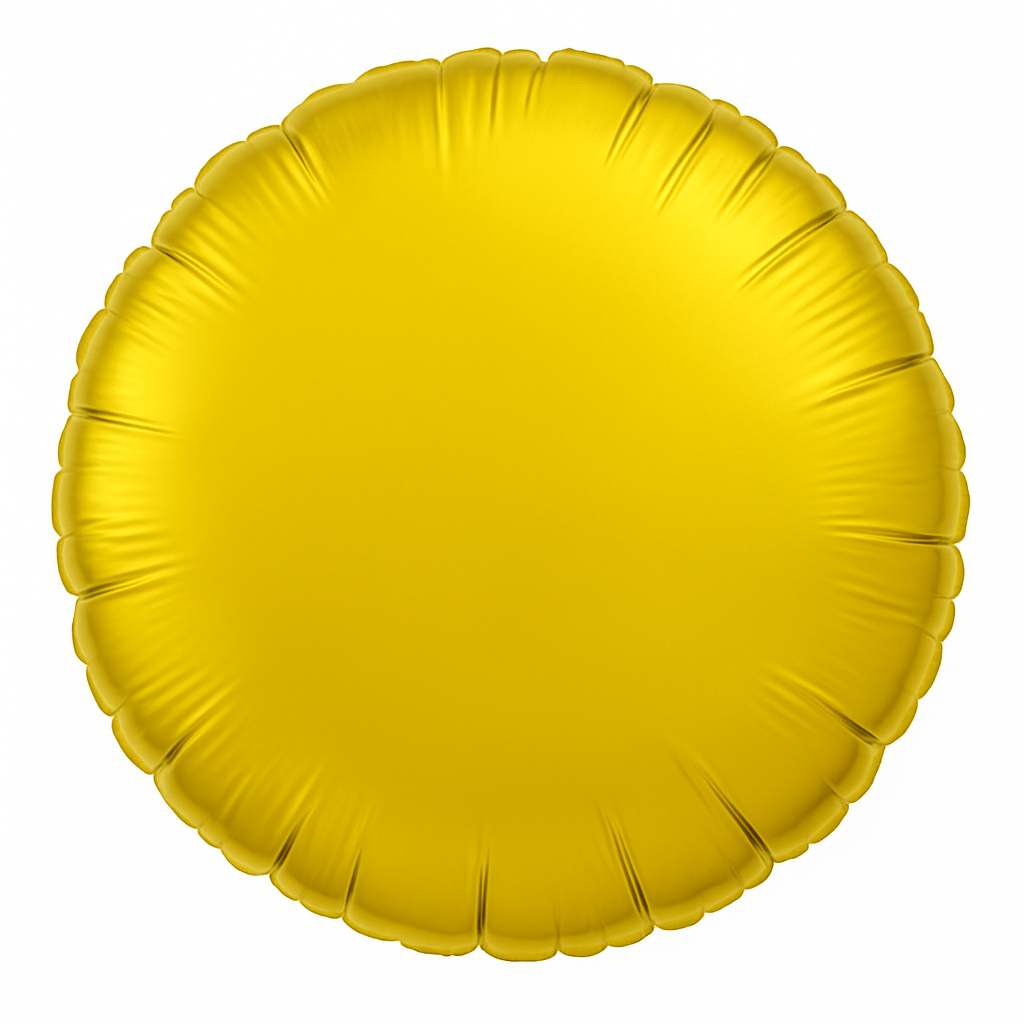 Metallic Yellow 17" Circle Foil Balloon