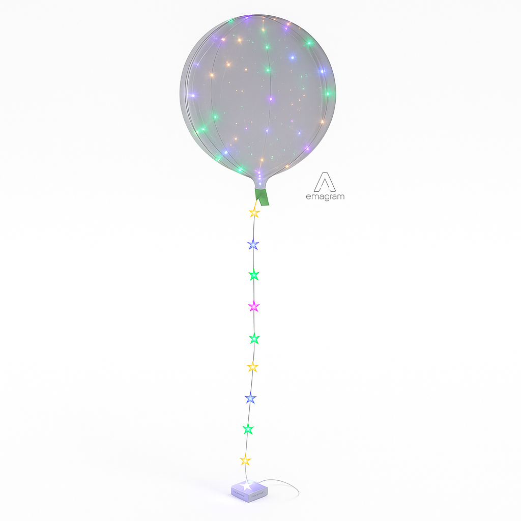 Crystal Clear LED Balloon with Multicolor Lights