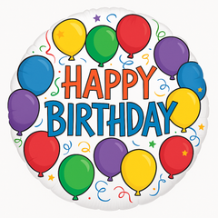 Vibrant "Happy Birthday" 18" Foil Balloon