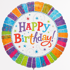 36-Inch Radiant Birthday Holographic Foil Balloon