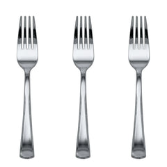 Exquisite Silver Plastic Forks | 160 Count