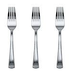 Exquisite Classic Silver Plastic Forks | 20 Count