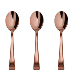 Exquisite Classic Rose Gold Plastic Spoons | 20 Count