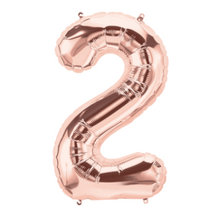 26" Rose Gold Number 2 Balloon