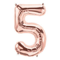 26" Rose Gold Number 5 Balloon