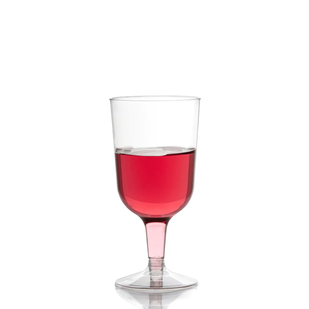 6 Oz. Clear Plastic Wine Cups | 20 Count