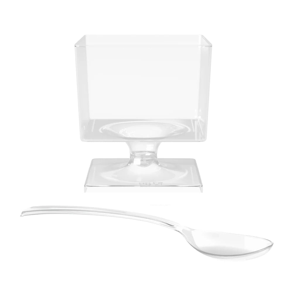 Factory Direct Part 100 Ct. Elegant Dessert Cups with Spoons | Factory Direct Party