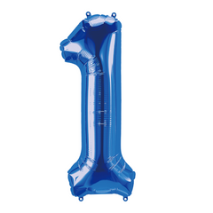 26" Blue Number 1 Balloon