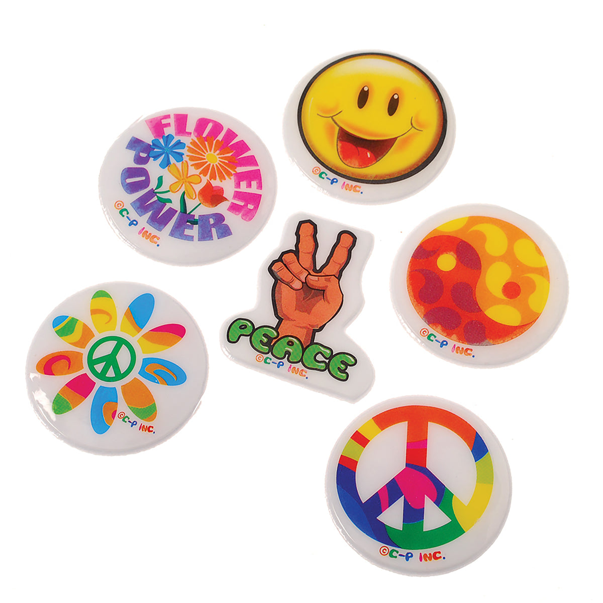 Retro Puffy Stickers/72-Pc