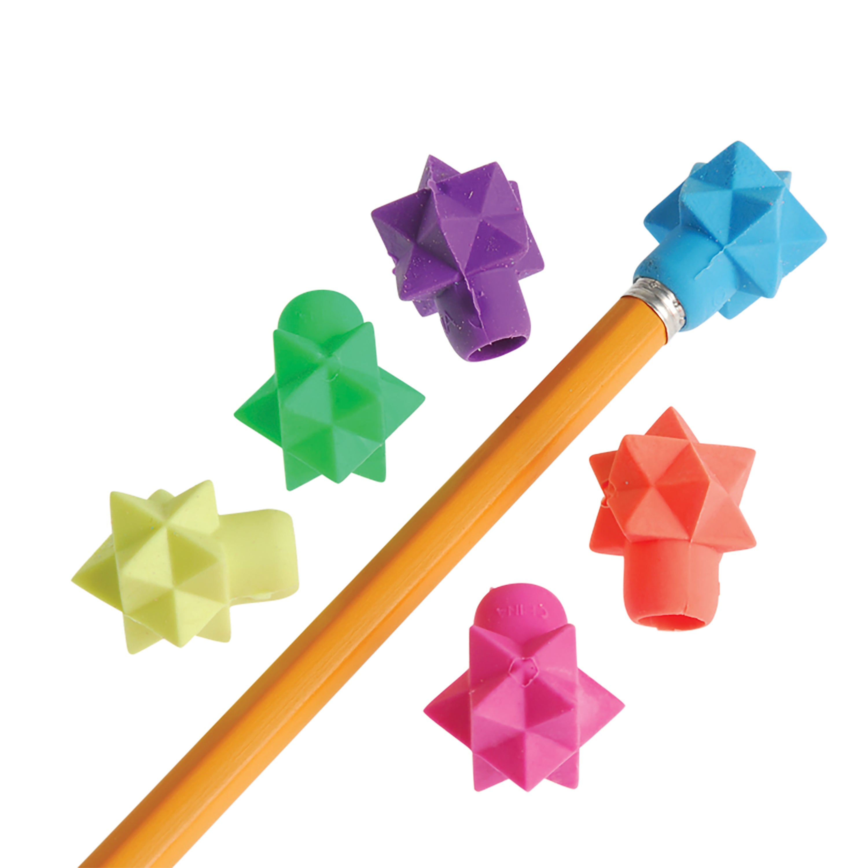 Star Eraser Pencil Tops/48 Per Pkg