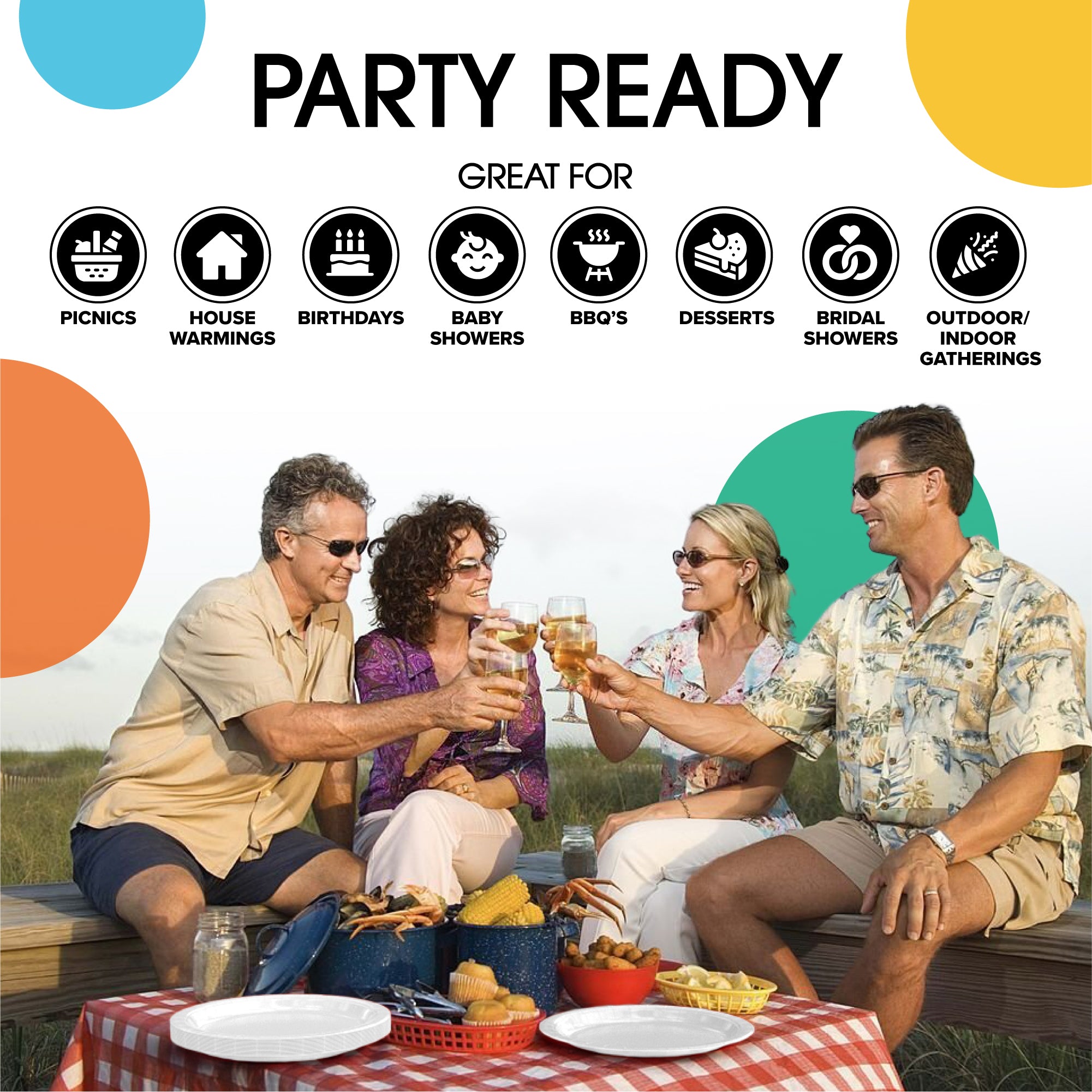 7 In. White Paper Plates - 20 Ct.