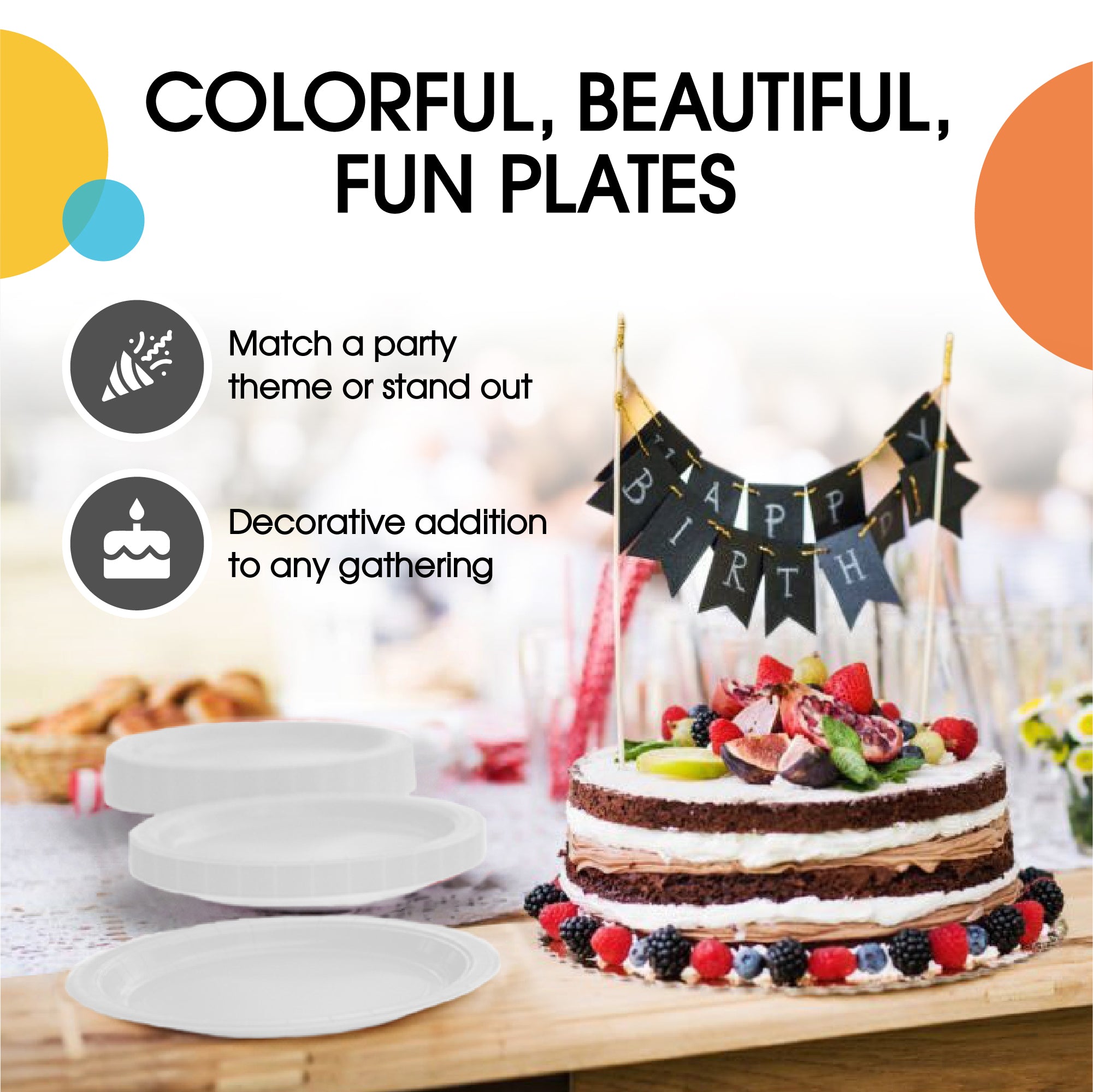 7 In. White Paper Plates - 20 Ct.