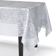 White Floral Table Cover