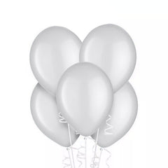 10ct, 12" White Pearlized Latex Balloon