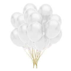 5 In. White Latex Balloon | 25 Count