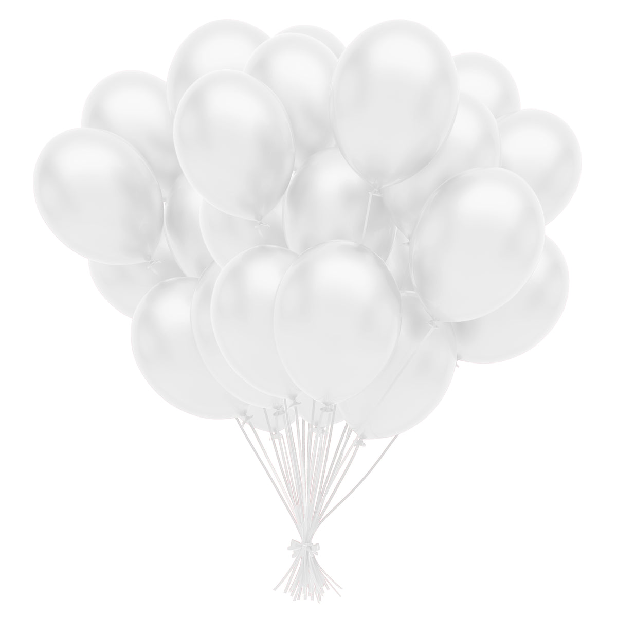 12 In. White Balloons | 72 Count