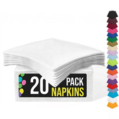 White Luncheon Napkins | 6.75 in. X 6.75 in. | 20 Count