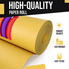 17.75" x 110' Kraft Paper Roll | Yellow