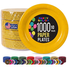 10 in. Yellow Paper Plates | Case of 1000