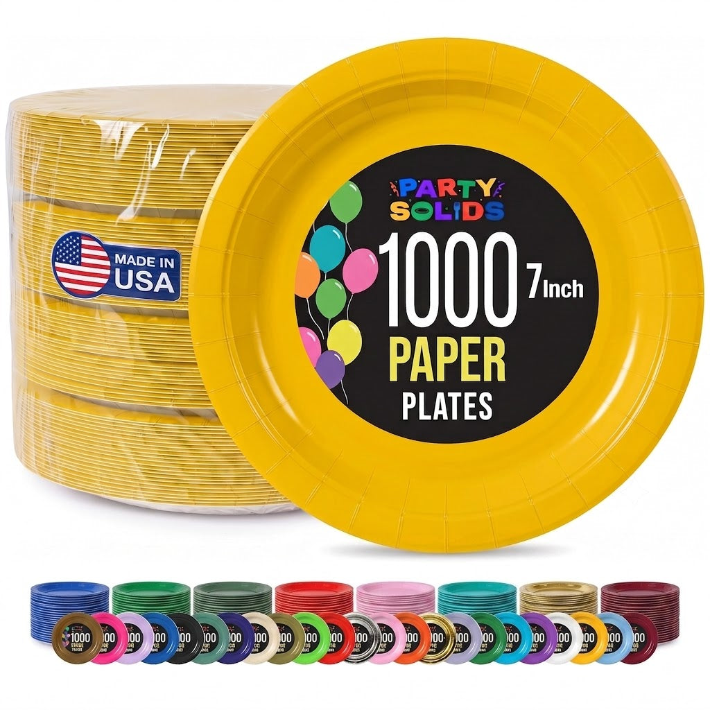 7 in. Yellow Paper Plates | Case of 1000